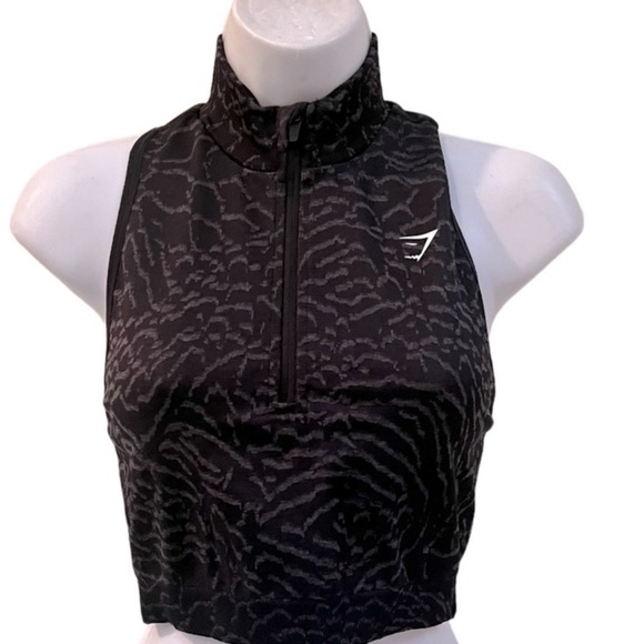 GymShark ADAPT ANIMAL SEAMLESS CROP 1/2 ZIP-Size Large - Picture 3 of 7